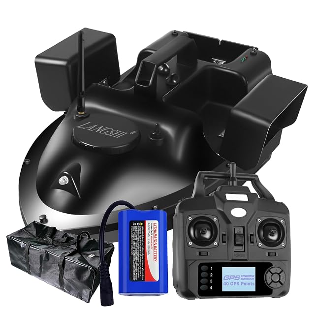 LANGSHI RC-Futterboot mit GPS und drei Futterbehältern