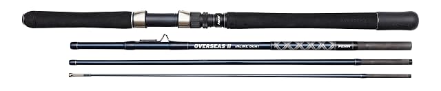 Penn Overseas II Inline Boat vierteilige Rute mit Cordura-Transportrohr