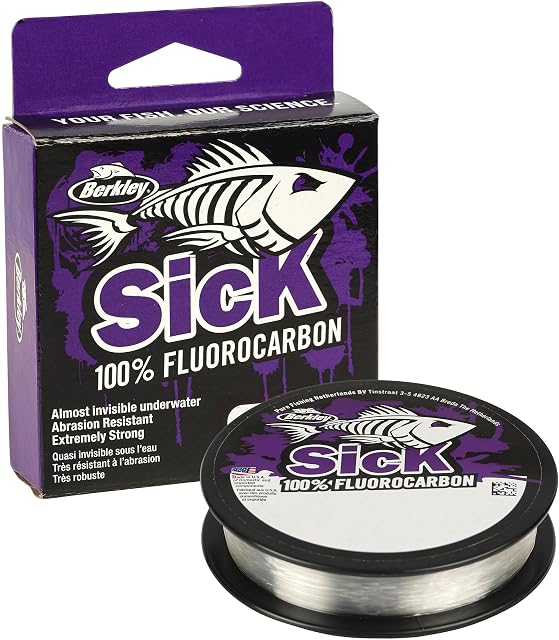 Berkley Sick Fluorocarbon klares Vorfachmaterial, 50-m-Spule