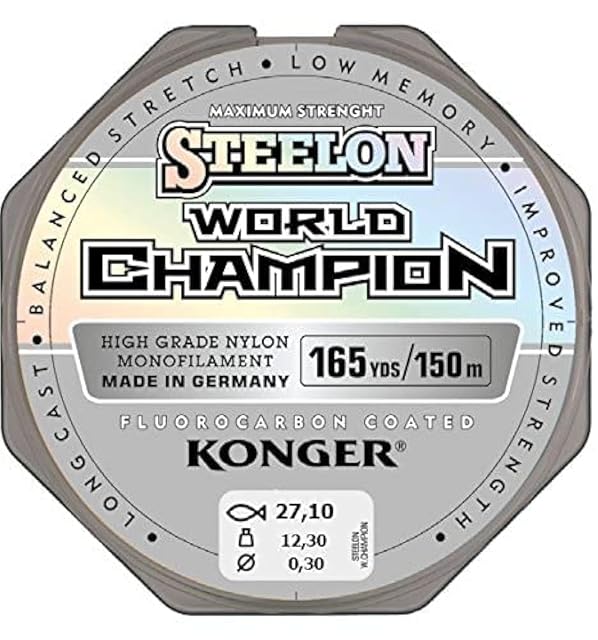 Konger World Champion fluorocarbonbeschichtete monofile Angelschnur, 150 m
