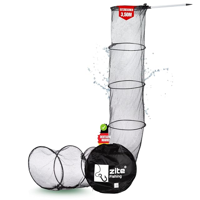 Zite Fishing Setzkescher 3,50 m mit Tragetasche und Aluminiumspieß