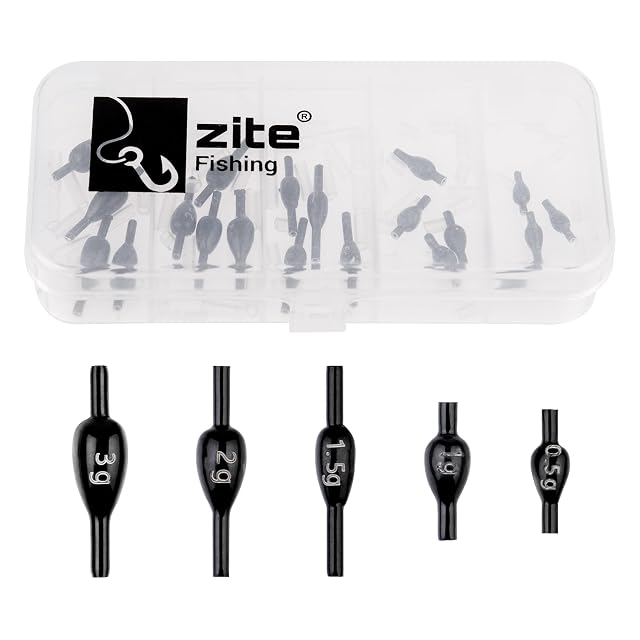 Zite Fishing Fix Drops schwarze Forellenbleie mit Silikoneinsätzen