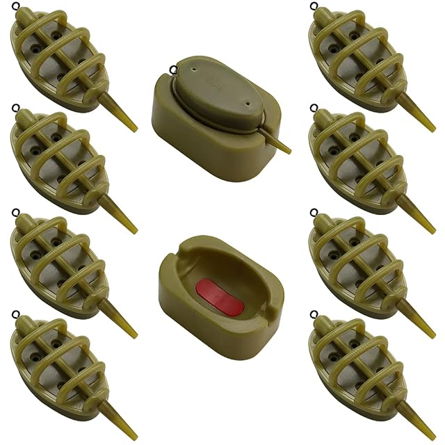 LYTIVAGEN achtteiliges Inline-Method-Feeder-Set mit Futterformen