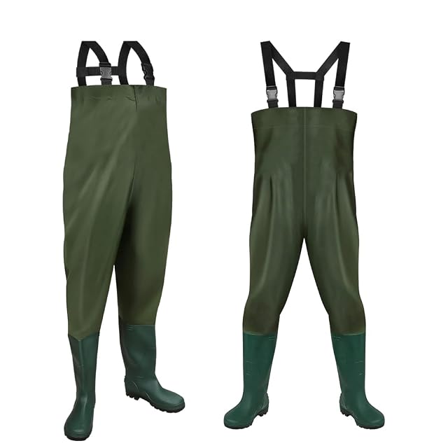 SWANEW 70D Nylon-PVC-Wathose mit rutschfesten Gummistiefeln
