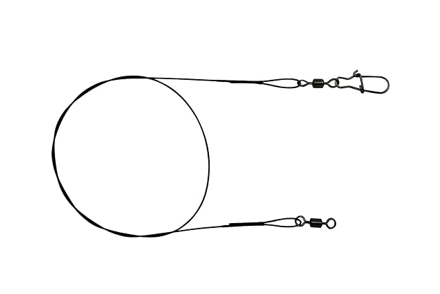 PetrisCatch Stahl-Hechtvorfächer, 40 cm, mit Karabiner und Wirbel